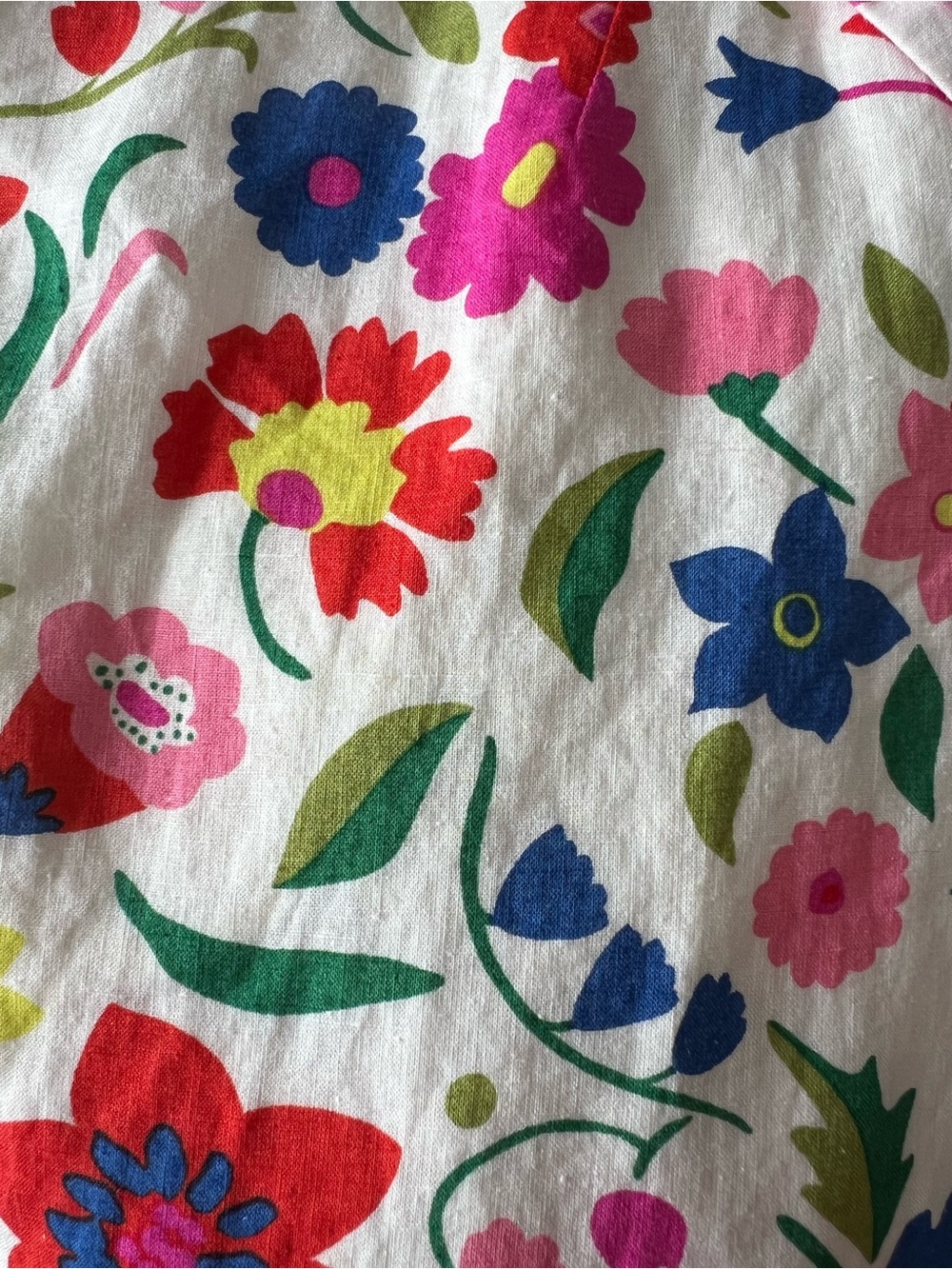 Boden Linen White Sundress with Multicolor Floral Print - Picture 8 of 10